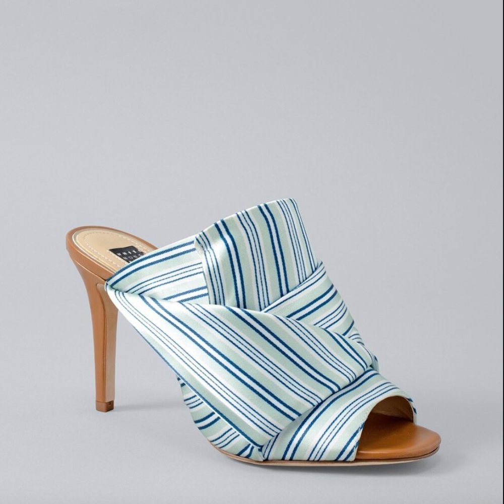 SOLD | White House Black Market Mules & Matching Clutch